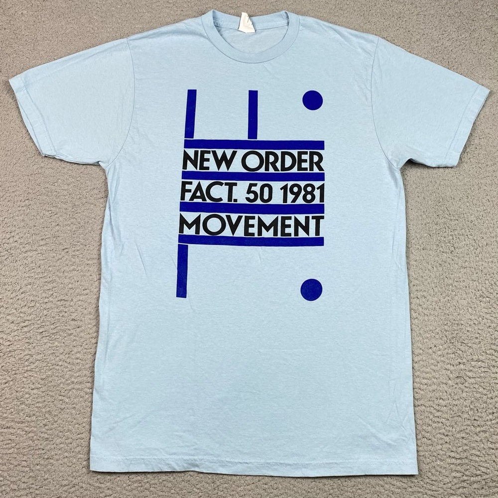 New Order Movement Men's Size L Blue Short Sleeve Crewneck T Shirt Large
